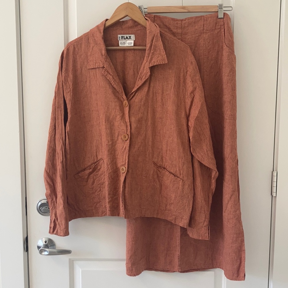 Flax Linen Set orange